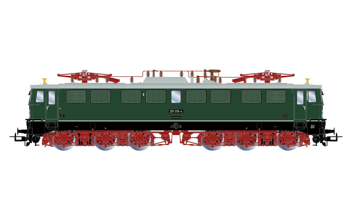 Rivarosssi DR BR251 015-4 Green Electric Locomotive IV (DCC-Sound) HO Gauge HR2942S