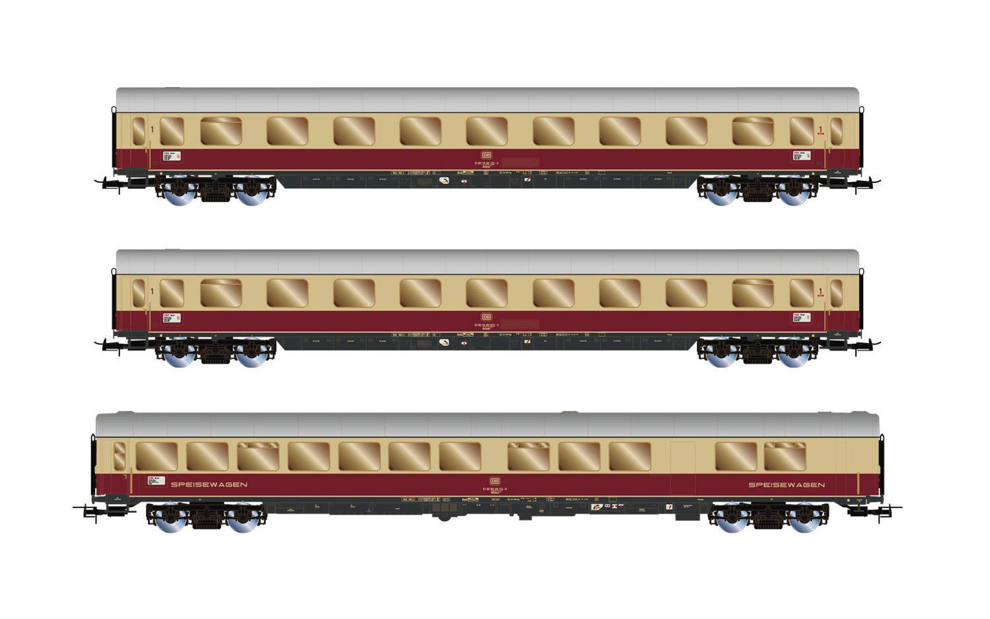 Rivarossi HR4306  TEE Helvetia Hamburg-Zurich Coach Set (3) IV HO