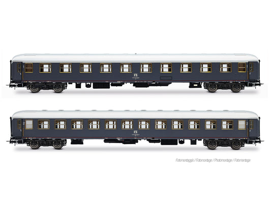 Rivarossi 4429 FS Rapido 904-905 Coach Set (2) IV HO Gauge