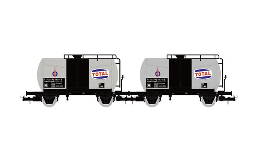 Rivarossi FS Total 2 Axle Tank Wagon Set Silver (2) III HR6565 HO Gauge