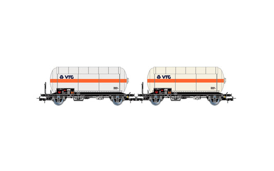 Rivarossi DB Zgs 2 Axle Gas Tank Wagon VTG Set (2) V HR6619 HO Gauge