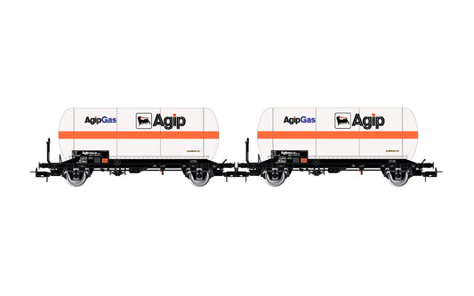 Rivarossi FS 2 Axle Gas Tank Wagon Agipgas Set (2) IV HR6620 HO Gauge