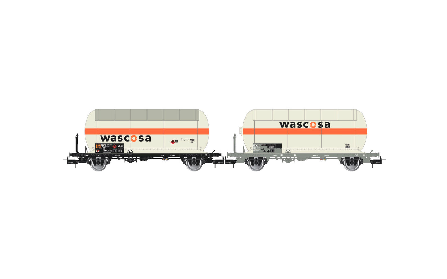 Rivarossi Wascosa 2 Axle Gas Tank Wagon Set (2) V HR6622 HO Gauge