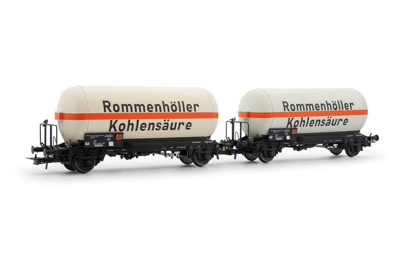 Rivarossi DB Rommenholler Kohlensaure Gas Tank Wagon Set (2) IV HR6644 HO Gauge