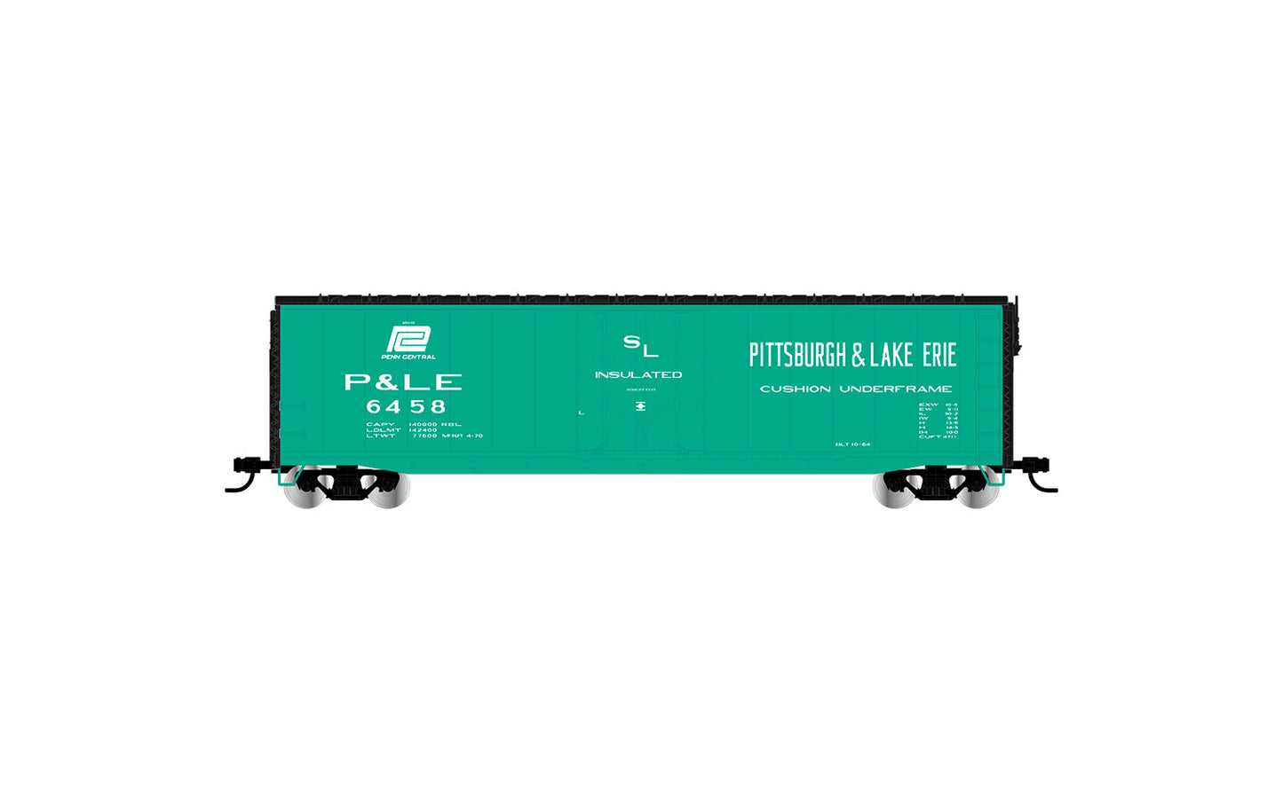 Rivarosssi P&LE Plug Door Boxcar Light Blue 6458 HO Gauge HR6663A
