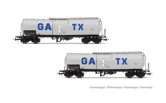 Rivarossi GATX Bogie Tank Wagon Set Light Grey (2) VI HR6667 HO Gauge