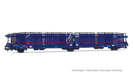 Rivarossi Transfesa/Hispanauto Laeks Mege Car Carrier Blue VI HR6684 HO Gauge