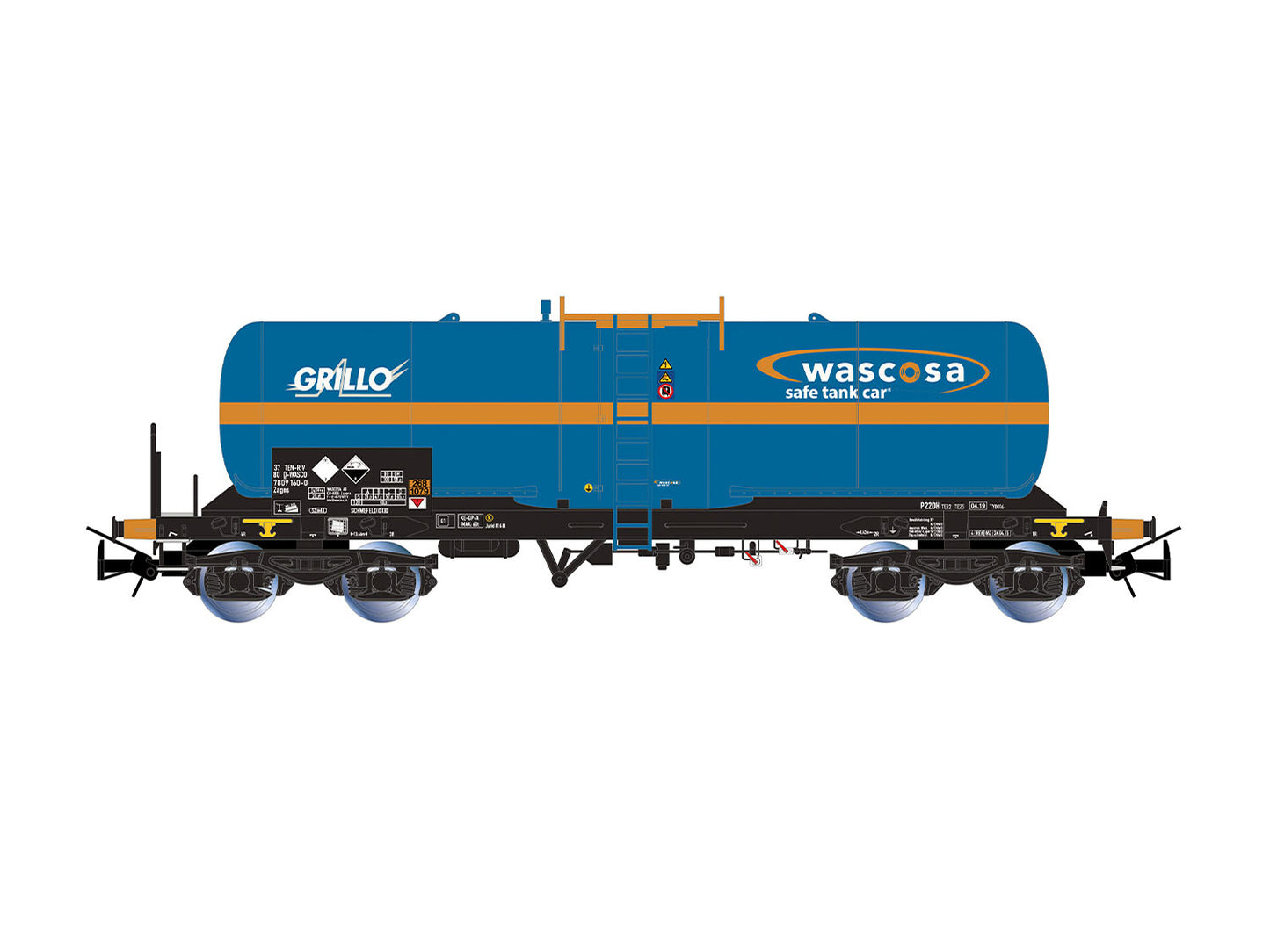 Rivarossi 6698 Wascosa Grillo Sulphur Dioxide Tank Wagon VI HO Gauge