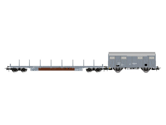 Rivarossi 6715 FS Rgs Flat Wagon w/Interfrigo Container Load Set (2) IV HO Gauge