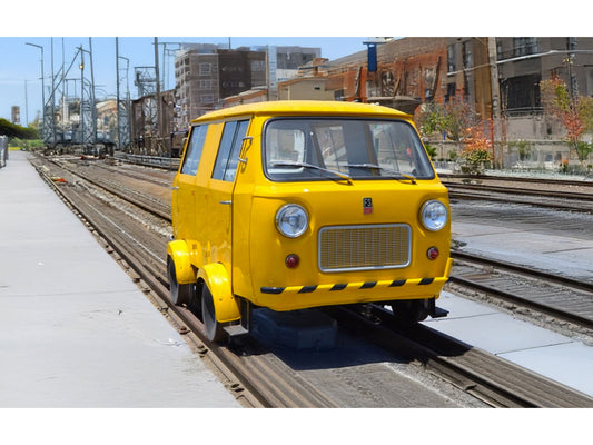 Rivarossi 9005 FS Draisina Fiat 500 Rail Vehicle Yellow IV HO Gauge