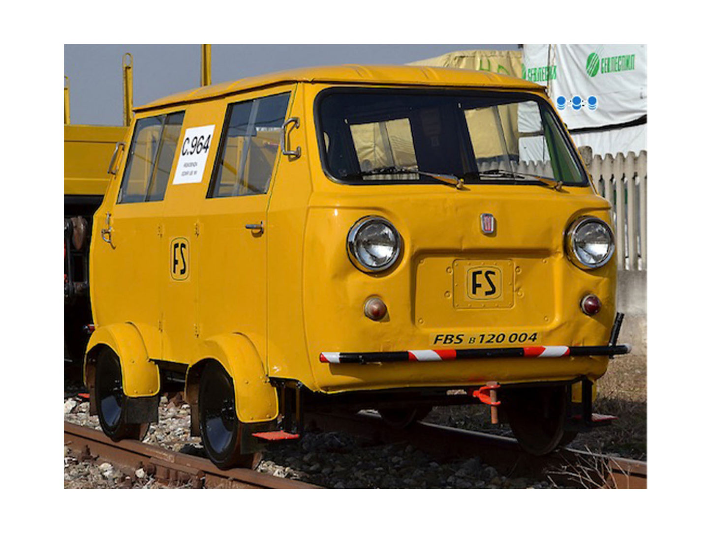 Rivarossi 9007 FS Draisina Fiat 500 Rail Vehicle Historic VI HO Gauge