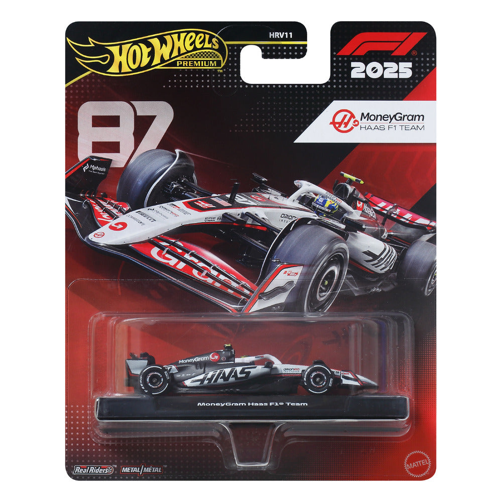 Hot Wheels Premium F1 Moneygram Haas #87(Oliver Bearman) Age14+Mattel JKD90