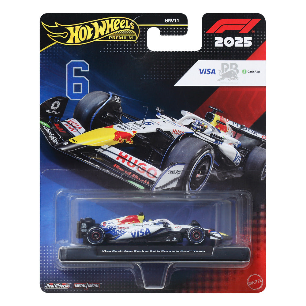 Hot Wheels Premium F1 Visa Cash App RB Formula One Team #6 Age 14+ Mattel JKD91
