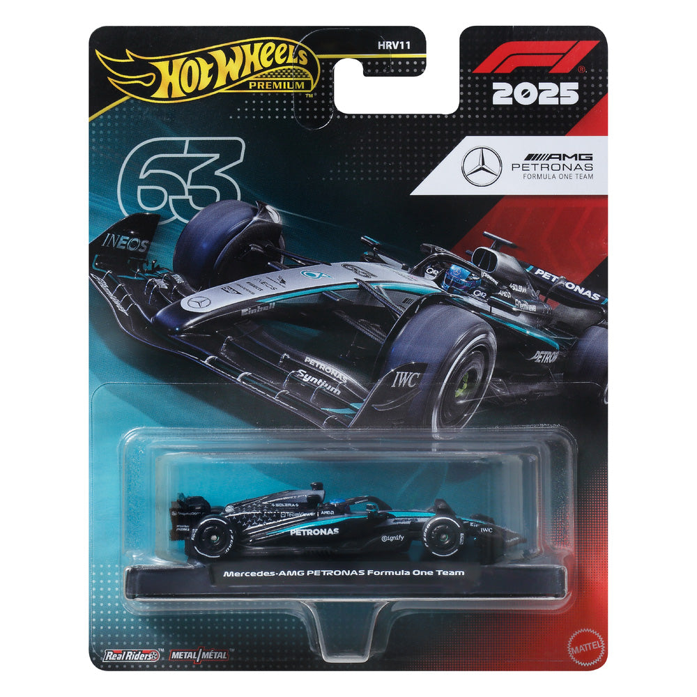 Hot Wheels Formula 1: Mercedes F1 Team (#63) G. Russell 1:64 Diecast JKD80
