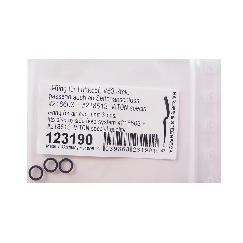 Harder & Steenbeck Viton O-ring for Airbrush Air Cap (x3) 123190