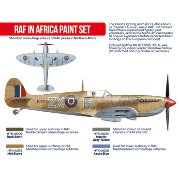 Hataka AS08 RAF In Africa Red Line Acrylic Paint Set