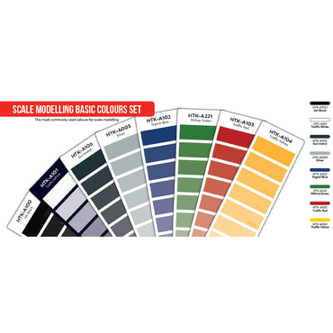 Hataka AS100 Basic Colours Red Line Acrylic Paint Set