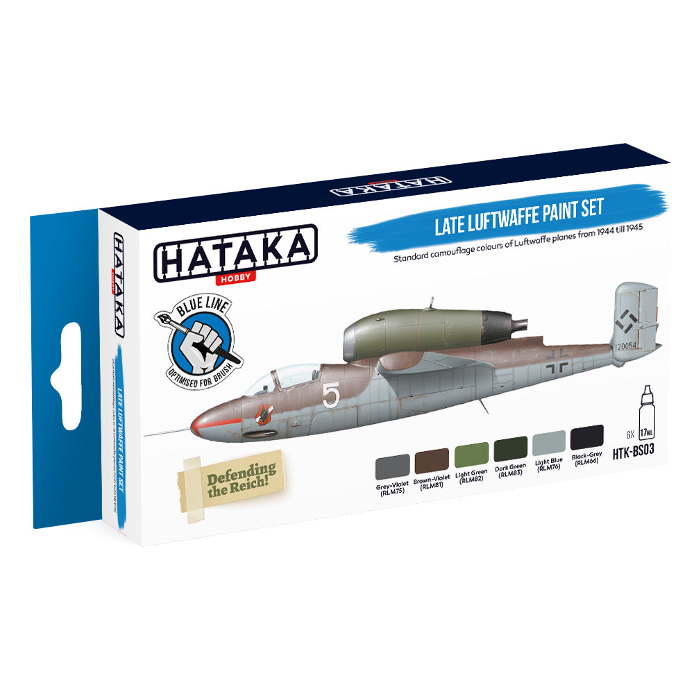 Hataka BS03 Late Luftwaffe Blue Line Acrylic Paint Set