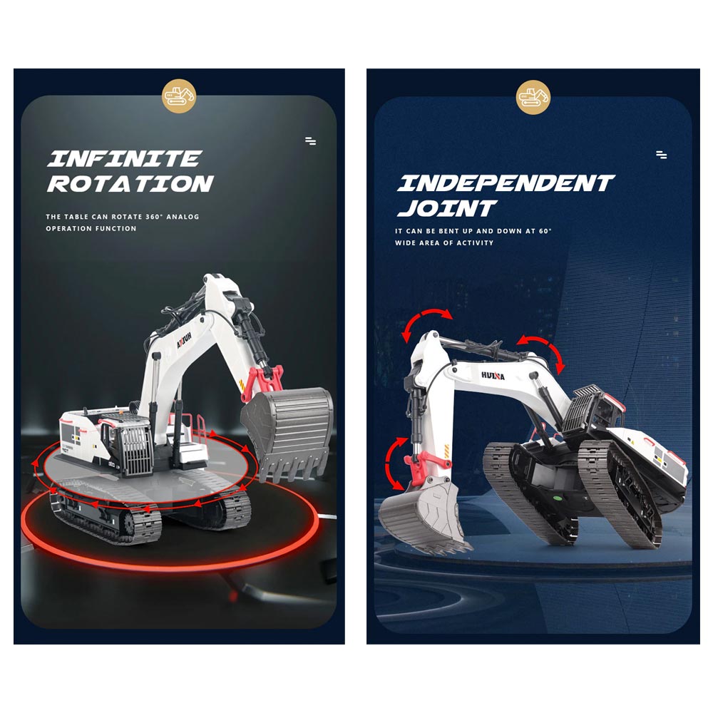 HuiNa RC Excavator 22Ch 2.4Ghz - 1:14 2021 CY1594