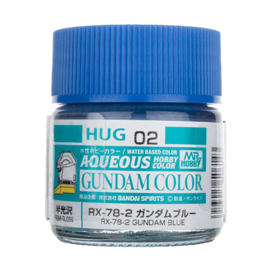 Mr Hobby Aqueous Gundam Colour HUG-02 RX-78-2 Gundam Blue 10ml Acrylic Paint