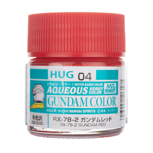 Mr Hobby Aqueous Gundam Colour HUG-04 RX-78-2 Gundam Red 10ml Acrylic Paint