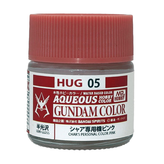 Mr Hobby Aqueous Gundam Colour HUG-05 Pink for Char Aznable 10ml Acrylic Paint