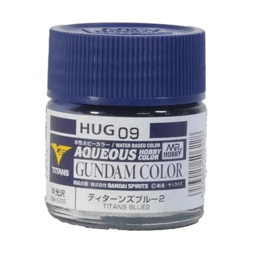 Mr Hobby Aqueous Gundam Colour HUG-09 Titans Blue 2 10ml Acrylic Paint