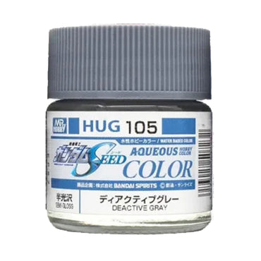 Mr Hobby Aqueous Gundam Colour HUG-105 Deactive Grey 10ml Acrylic Paint