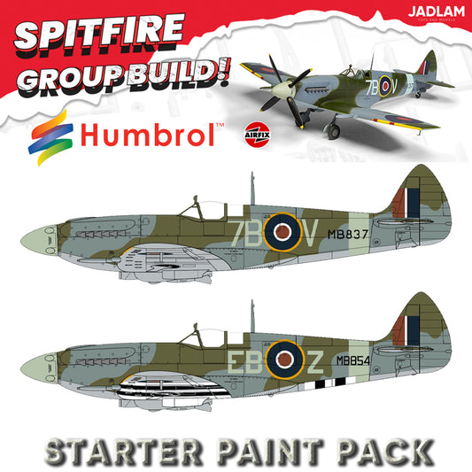 Humbrol Airfix Spitfire Mk.XII Jadlam Group Build Starter Paint Pack
