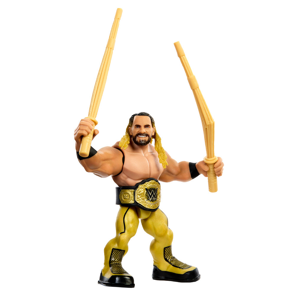 WWE Knuckle Crunchers: Seth Rollins 3.25" Figure Age 6+ Mattel JHL78