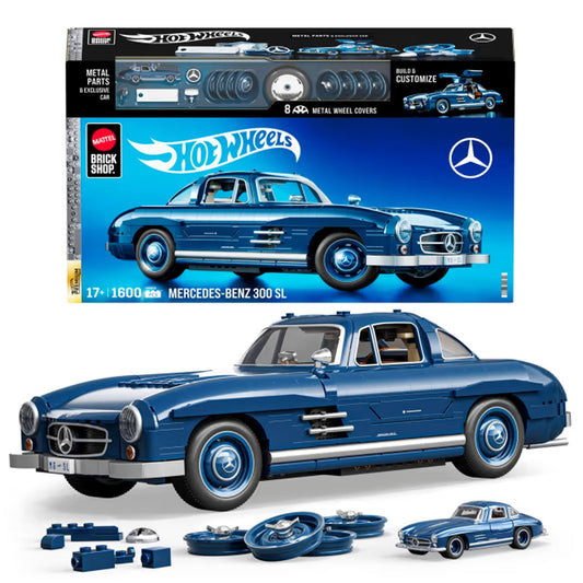 Mattel Brick Shop Hot Wheels Premium Mercedes-Benz 300 SL 1600pcs HWW25