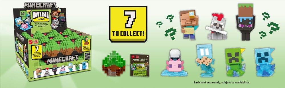 Minecraft Mini Mode Spawn Egg (Assorted) Age 6+ Mattel HXT64