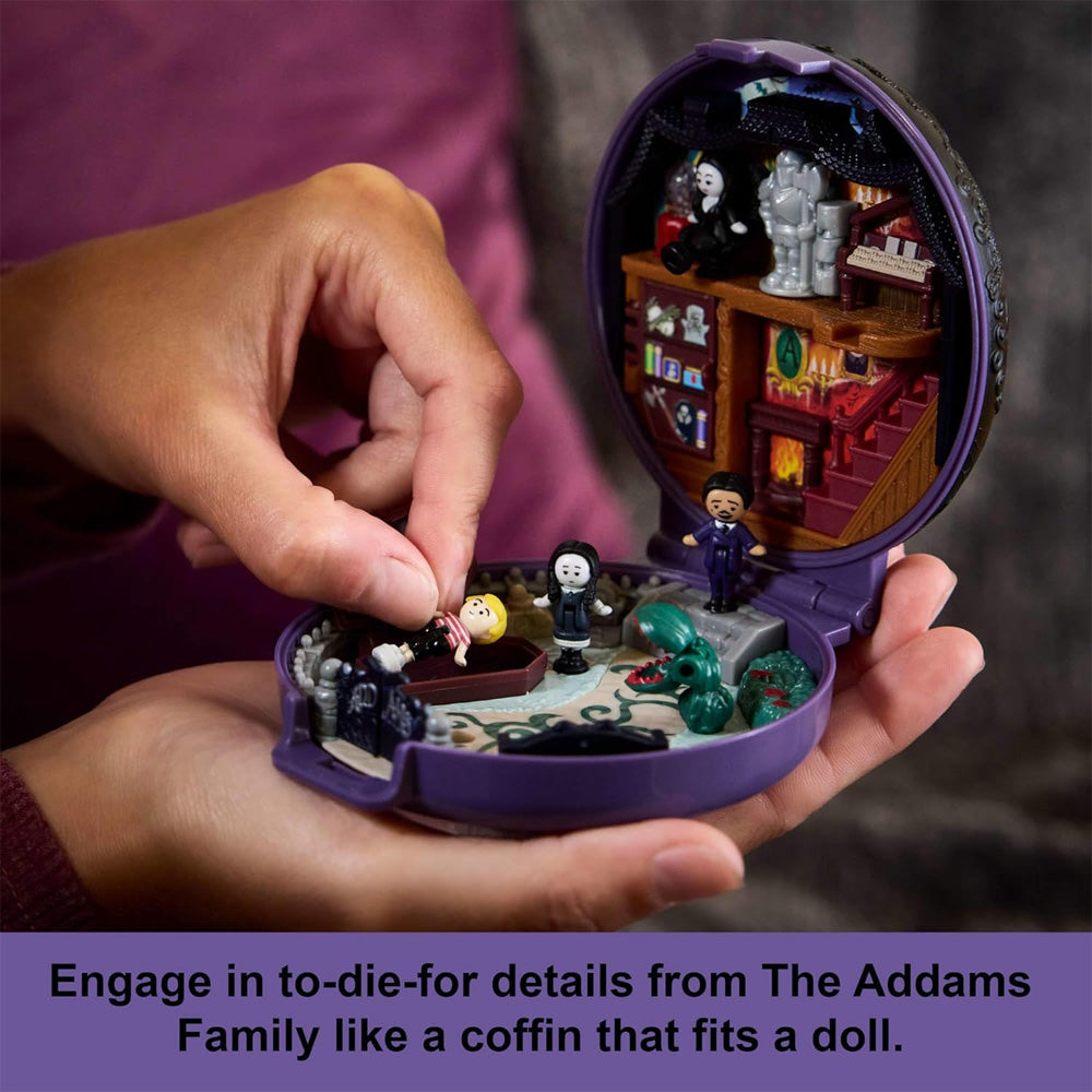 Polly Pocket x The Addams Family Compact Micro Doll Playset Age 4+ Mattel HXW25
