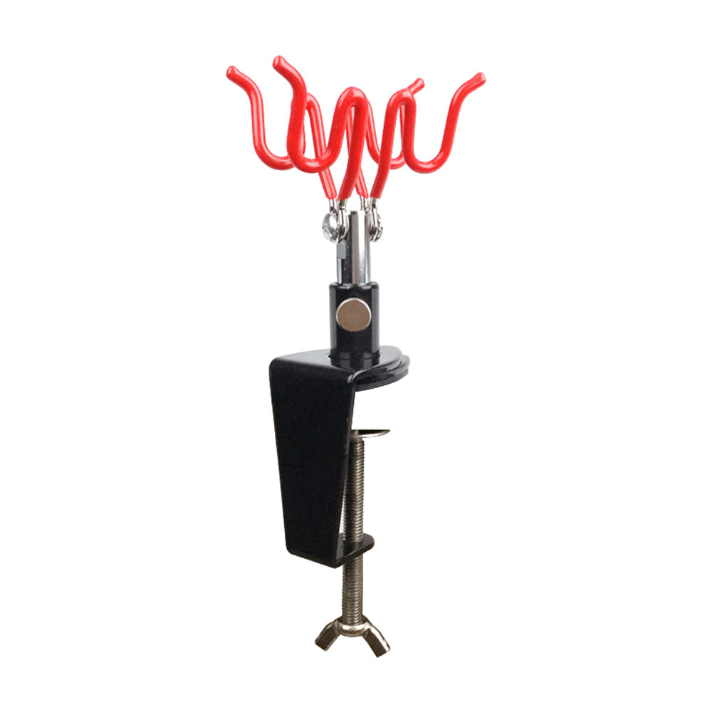 Dual-Airbrush Holder with Workbench Clamp