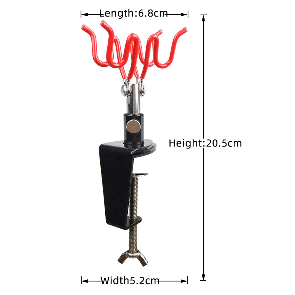 Dual-Airbrush Holder with Workbench Clamp