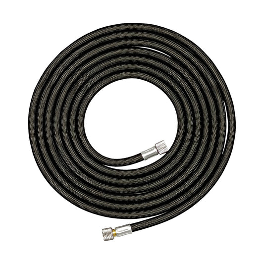 Airbrush 3.0M Rubber Braided Hose - 1/8 BSP - 1/8 BSP (Black)