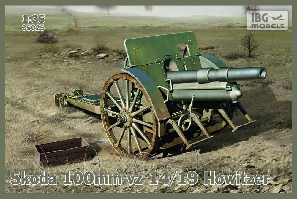 IBG Models 35025 Skoda 100mm vz 14/19 Howitzer 1:35 Military Vehicle Model Kit