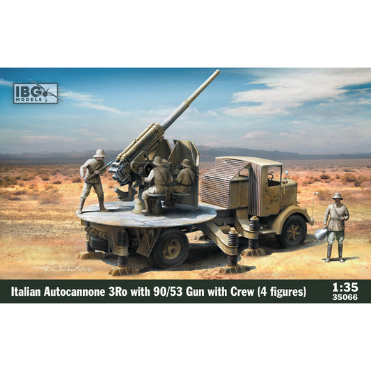 IBG 35066 Italian Autocannone 3Ro w/90/53 Gun & Crew 1:35 Model Kit