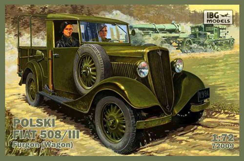 IBG Models 72009 Polski Fiat 508/III 1:72 Military Vehicle Model Kit