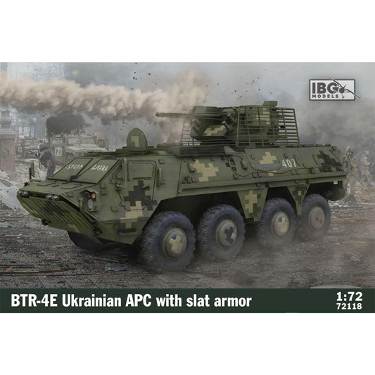 IBG Models 72118 BTR-4E Ukrainian APC w/Slat Armour 1:72 Plastic Model Kit