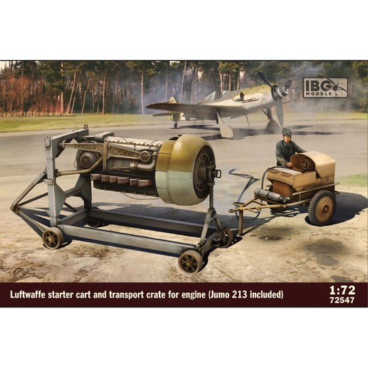 IBG Models 72547 Luftwaffe Jumo 213 Engine w/Starter Cart 1:72 Model Kit