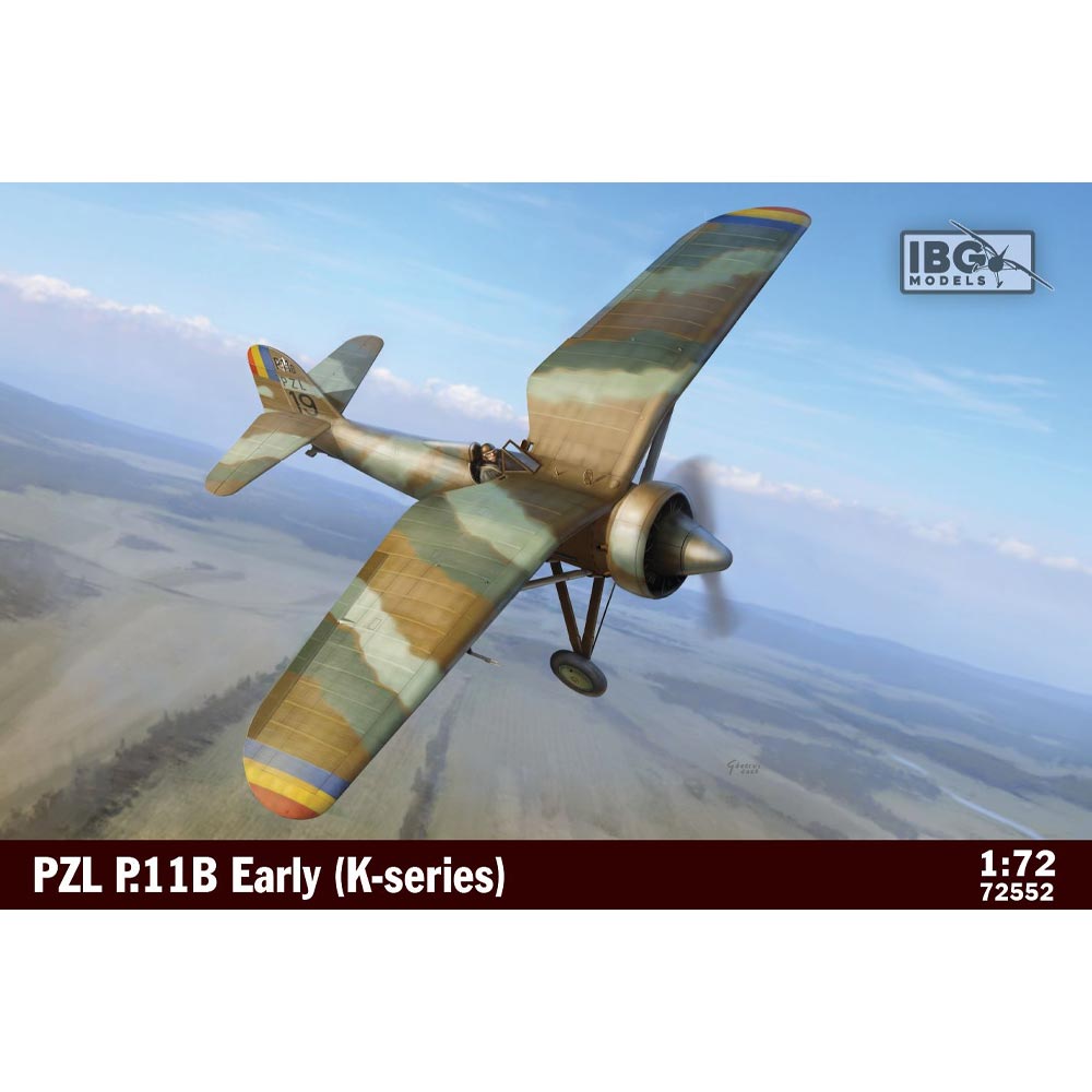 IBG Models 72552 PZL P.11B Early (K-Series) 1:72 Plastic Model Kit