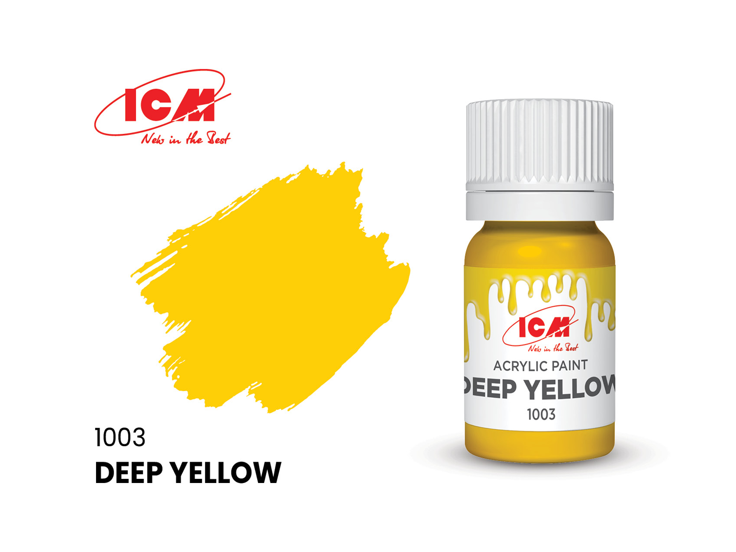 ICM 1003 Deep Yellow 12ml Acrylic Paint