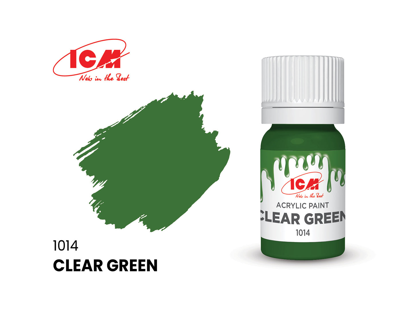 ICM 1014 Clear Green 12ml Acrylic Paint