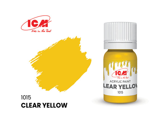 ICM 1015 Clear Yellow 12ml Acrylic Paint