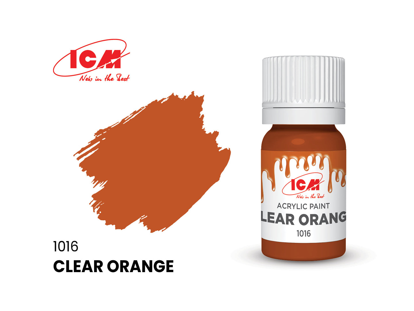 ICM 1016 Clear Orange 12ml Acrylic Paint