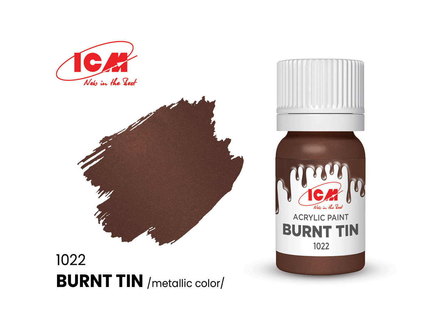 ICM 1022 Burnt Tin 12ml Acrylic Paint