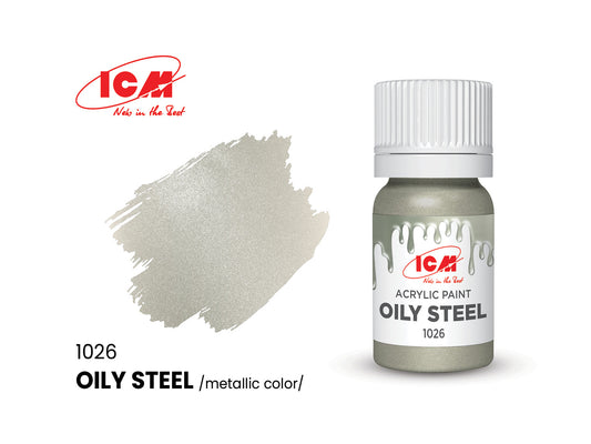ICM 1026 Oily Steel 12ml Acrylic Paint