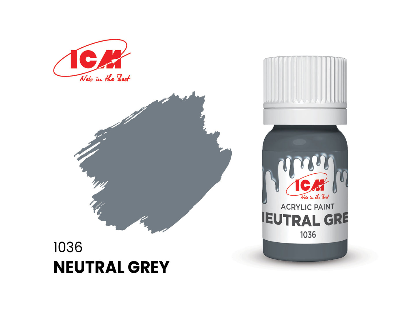 ICM 1036 Neutral Grey 12ml Acrylic Paint