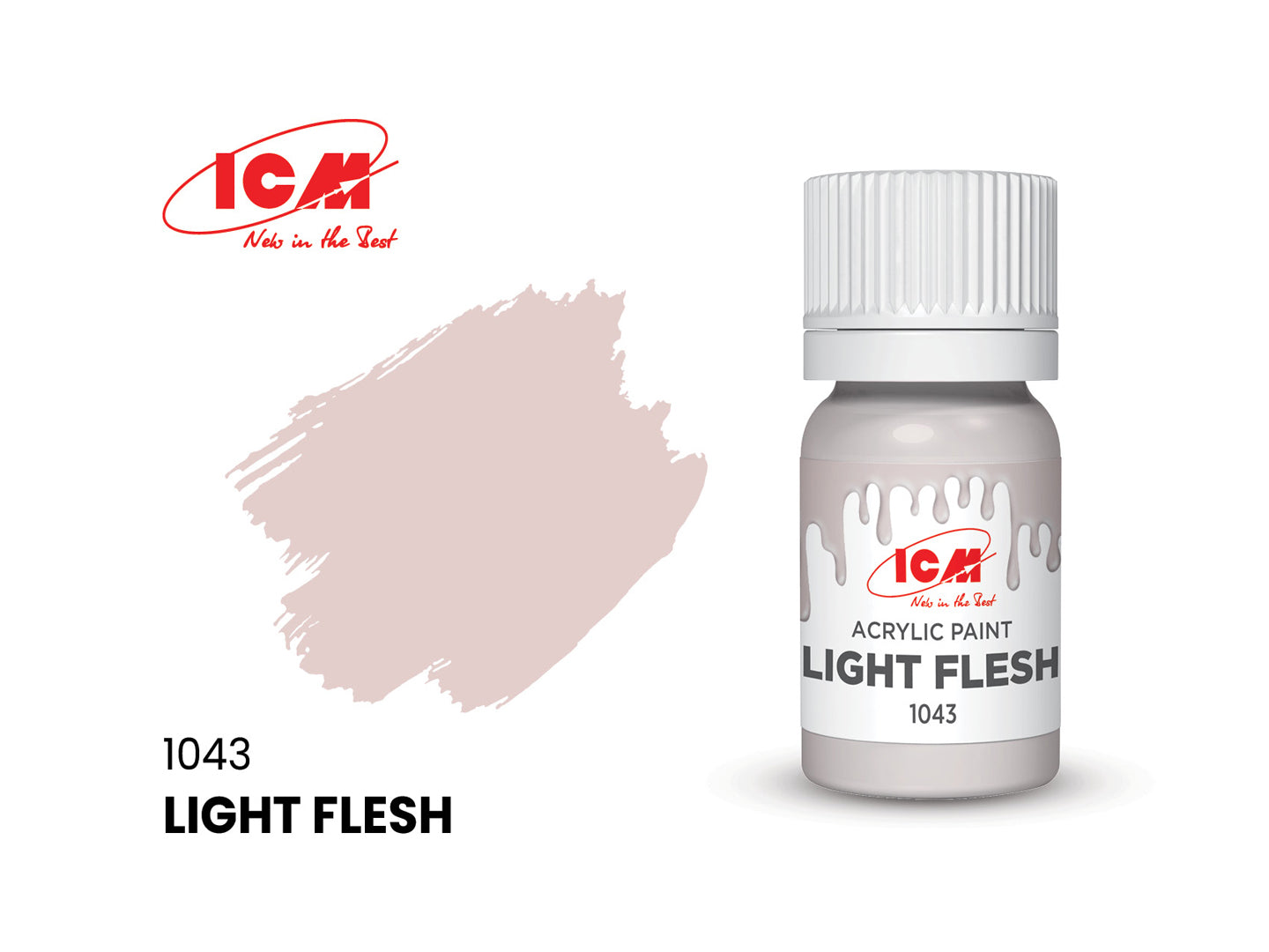 ICM 1043 Light Flesh 12ml Acrylic Paint